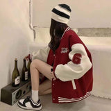 Embroidered Baseball Jacket Women Spring and Autumn American Style High Street
