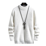 Turtleneck Knitted Sweater Solid Color Winter Warm Bottoming