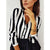 Blouse Women Casual Striped Top Shirts Casual Ladies Office