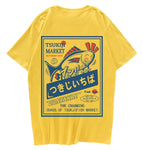 T-shirt Japanse Kanji Fish Hip Hop Streetwear
