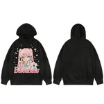Hoodie Men Sweatshirt Hip Hop Streetwear Anime Girl Bear