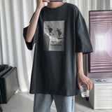 Tshirt Men Short Sleeve Streetwear Cotton Graphic