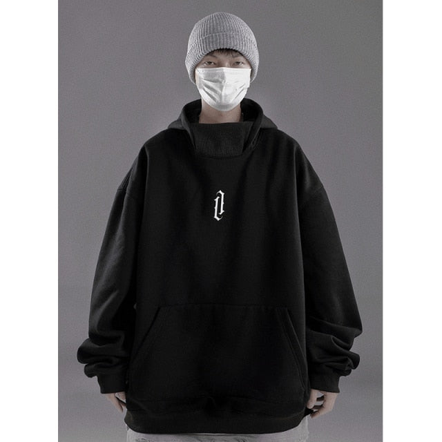 Hoodies Men Harajuku Hiphop Streetwear Fleece Oversize Sweatshirt