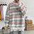 Korean Multi Striped Hoodies Harajuku Casual Sweatshirts