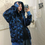 Funny Shark Hoodies Women Harajuku Sweatshirts Hip-Hop Coat Oversized