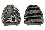 Knitted Sweaters Heart Streetwear Harajuku