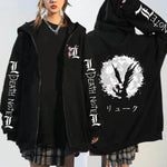 Anime Death Note Hoodies Men Streetwear Harajuku