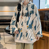 Hoodies Men Print Oversized Sweatshirt Japanese Streetwear