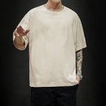 Men's Solid T Shirt Oversized Hip Hop Short Sleeve