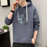 New Hoodies for Men Hooded Young Man American Casual Print