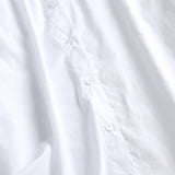 Women Retro Oversized Cotton Blouse Long Sleeve
