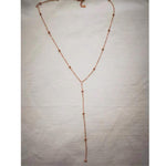 925 Sterling Silver Round Bead Tassel Necklace