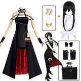 Anime Spy X Family Yor Forger Cosplay Costume Wig Dress Suit Black Red Skirt Set