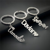 Customized Personalized Name Pendant Keychain Stainless Steel