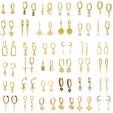 Trendy Gold Hoops Earrings 925 Sterling Silver Jewelry